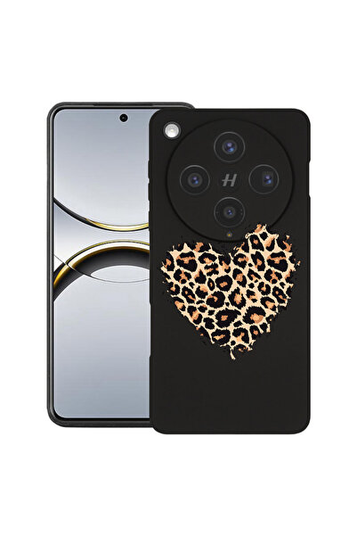 bestcase Премиум силиконов калъф за OPPO Find X8, дизайн с леопардово сърце, ...