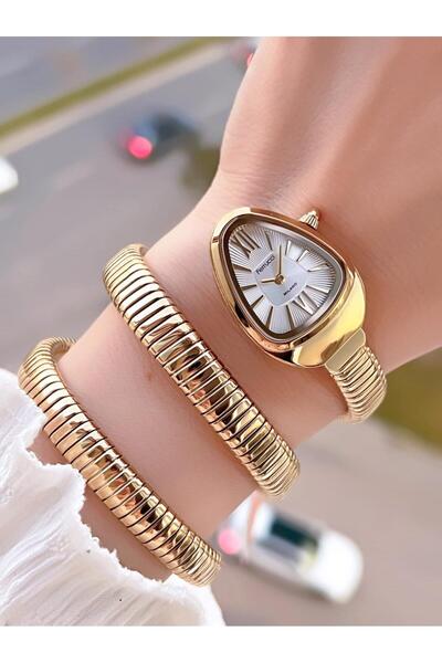 Ferrucci Snake Braided Steel Cord 2 Years Warranty 3 Atm Water Resistant Women Wrist Watch C.03442.4