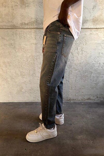 MADZEYMODA Men's Boyfriend Fit Blue Denim Jean Pants Ke-970