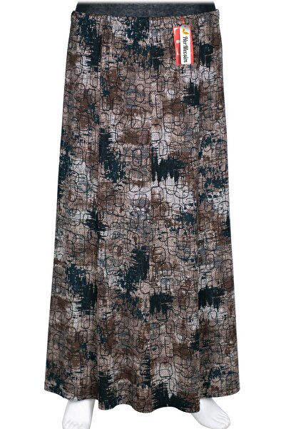 HESNA Women's Ayşen Winter 8-Piece Unlined Elastic Petrol Skirt D28