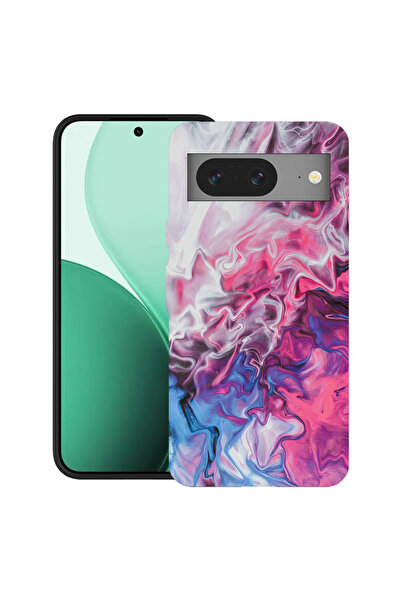 bestcase Carcasă ultra subțire TPU pentru Google Pixel 8, cu design roz marmo...