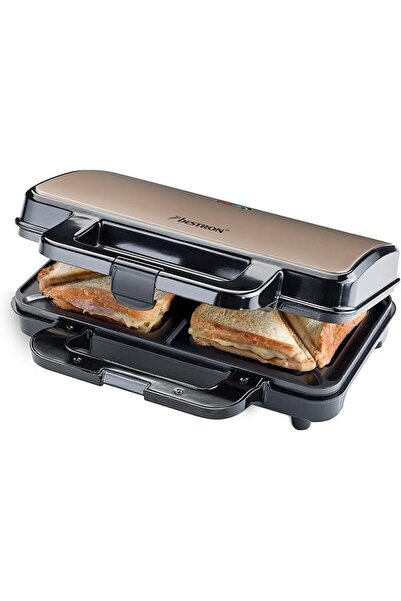 bestron Sandwich Toaster / Sandwich Maker XL Satin 900W Non-stick - ASM90XLSAT