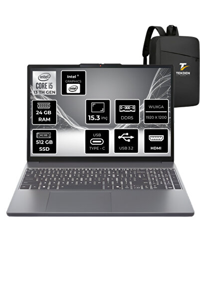 LENOVO Ideapad Slim 3 15IRH10 Intel Core I5 13420H 24GB 512GB SSD W11 Home 15.3'' Wuxga&TEKDENÇANTA