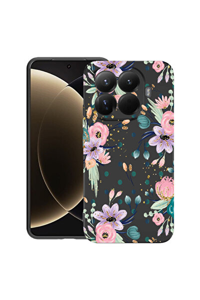 bestcase Husă premium din silicon pentru Xiaomi 15T Pro, cu Design Flowers Co...