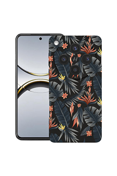bestcase Husă premium din silicon pentru OPPO Find X8, cu design floral tropi...