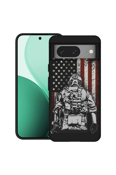 bestcase Carcasă ultrasubțire TPU pentru Google Pixel 8, cu design Soldat ame...