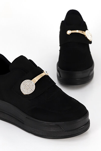 Mamito Ayakkabı Mdl 1477 Gold Metal Stone Buckle Detailed Sports Shoes