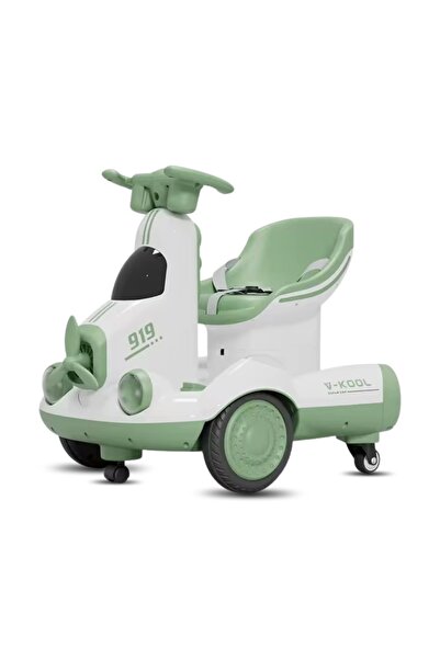 My modern game سكوتر كهربائي الهبة للأطفال بتصميم طيارة مميزة مع ريموت تحكم وبطارية 6V مع شيلات ودوران 360 درجة