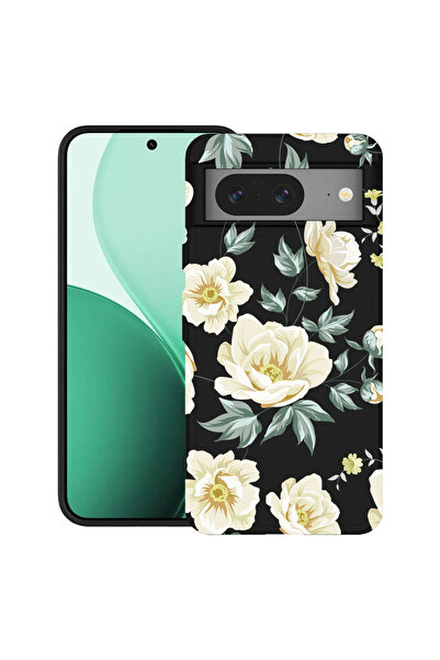 bestcase Carcasă ultrasubțire TPU pentru Google Pixel 8, cu design floral, 21...