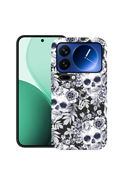 bestcase Carcasă ultra subțire TPU pentru Xiaomi 17 Pro, cu design craniu alb...