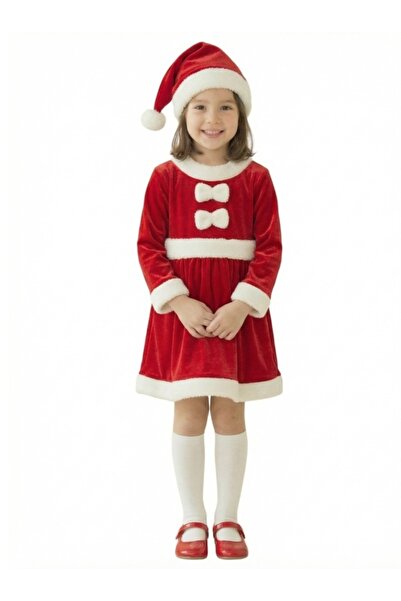 Kostüm Sarayı Costum de Crăciun pentru mamă cu fundă din catifea