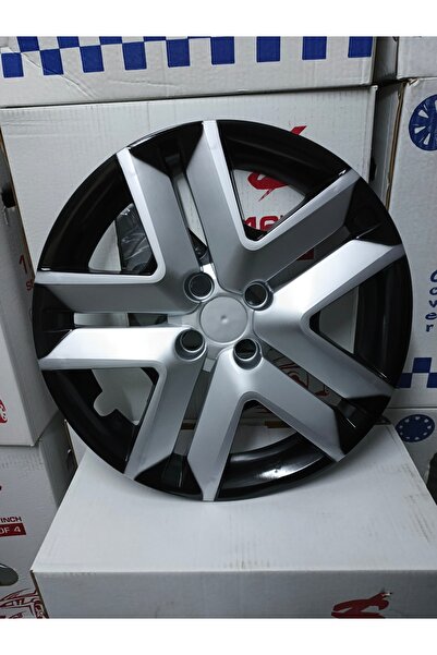 Universal 16" Renault Clio 4-5 Uyumlu Çift Renk Jant Kapağı 4'lü Takım Amblem Hediyeli