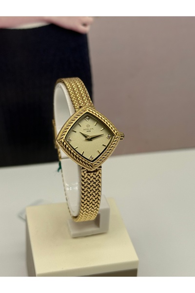 Hislon Gold Straw Women's Wristwatch 3 Atm Waterproof