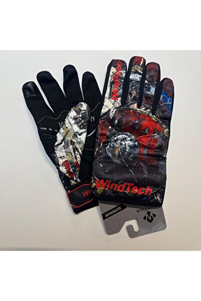 ULTRAPARTS قفازات WindTech بنمط أحمر-أسود مقاس 2XLarge