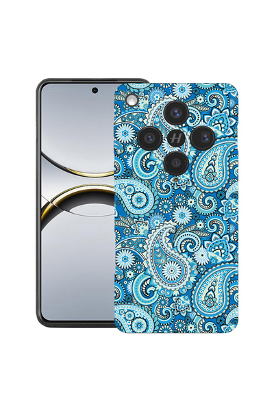 bestcase Husă premium din silicon pentru OPPO Find X8, cu design albastru non...