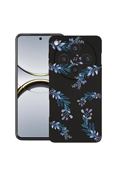 bestcase Husă premium din silicon pentru OPPO Find X8, cu design floral albas...