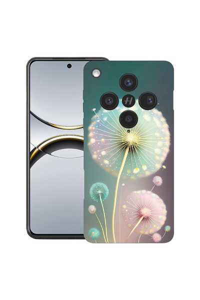 bestcase Husă premium din silicon pentru OPPO Find X8, cu design verde păpădi...