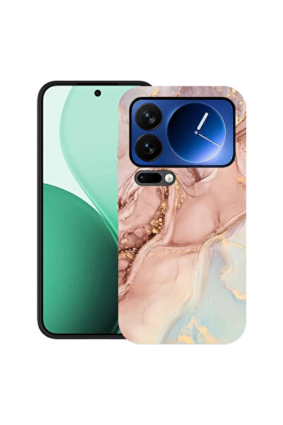 bestcase Carcasă ultra subțire TPU pentru Xiaomi 17 Pro, cu design roz marmor...