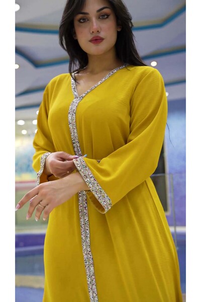 Zainah Jalabiya Crape Fabric Festival and Party Dress for Women