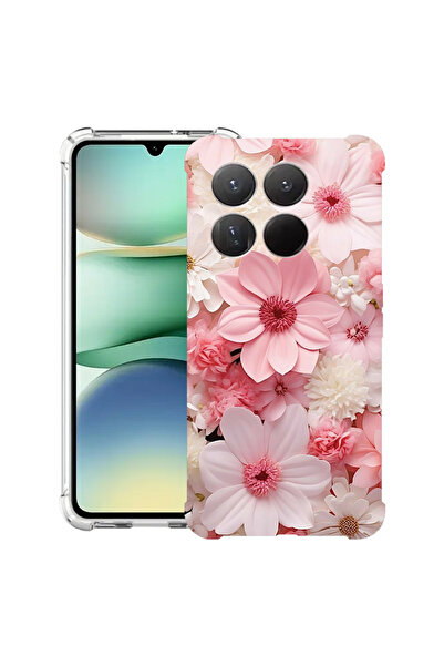 bestcase Carcasă antișoc pentru Xiaomi 17, cu design roz și alb margarete, 20...