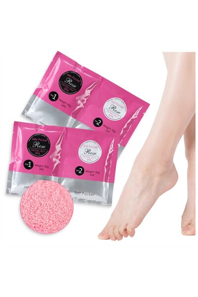 UNIQVIBE Jelly Spa Bath Salt Set with Gel Effect, Hydration and Aromatherapy, Rose