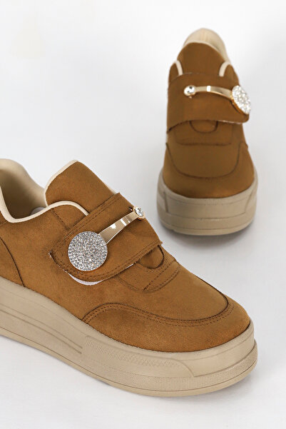 Mamito Ayakkabı Mdl 1477 Gold Metal Stone Buckle Detailed Sports Shoes
