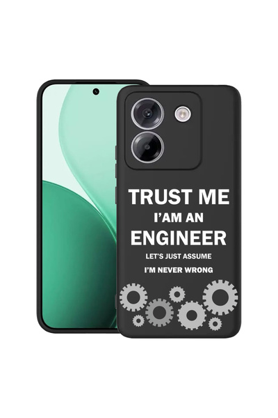 bestcase Carcasă ultra subțire TPU pentru Poco M7 Pro 5G, cu design „Sunt inginer”, 2100003 B 1841