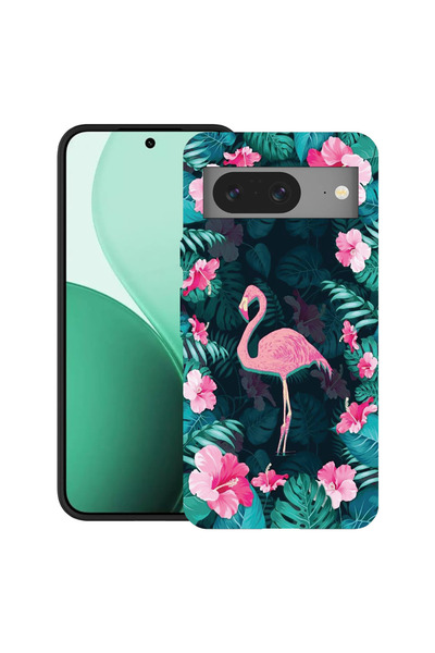 bestcase Carcasă ultra subțire TPU pentru Google Pixel 8, cu design Flamingo,...