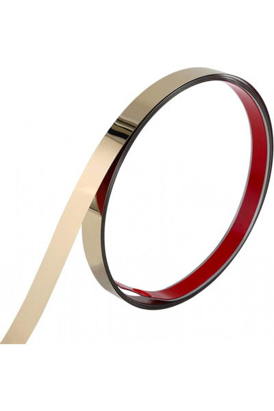 G Glixicom Decorative Strip in Stainless Steel Nickel Plated Gold Self-adhesive for Decorations 5 m x 1 cm