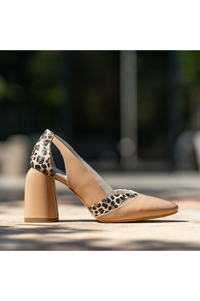 CONDUR by alexandru Women's Shoes With Thick Heels Aisha Nude