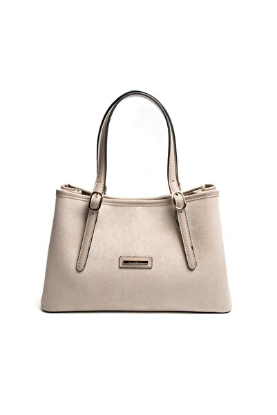 Silver Polo SP1252 Kadın El Çantası Süet Bej-Kum