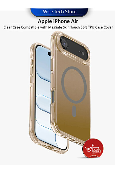 Wtech جراب شفاف لهاتف Apple iPhone Air 5G 2025 متوافق مع MagSafe Skin Touch ج...