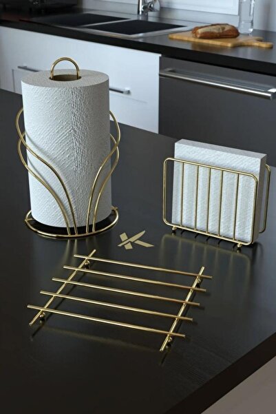 Home Stuff Gold 3-Piece Swan Serving Presentation Set, Dowry Kitchen Accessory