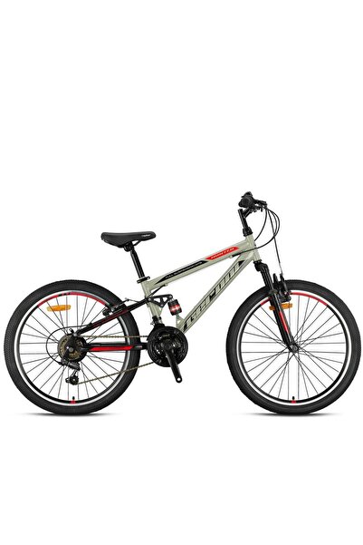 Geroni HUNTER - 24" - MTB - 14.5' - 21 Vites - V.B - Bej-Siyah/Kırmızı