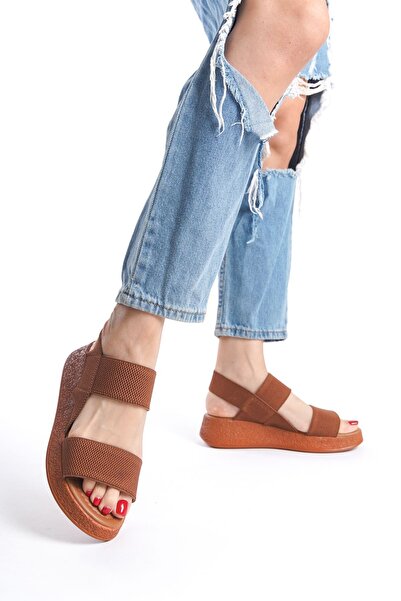 Redoxy Women's Orthopedic and Thick Sole Double Banded Elastic Daily Sandals