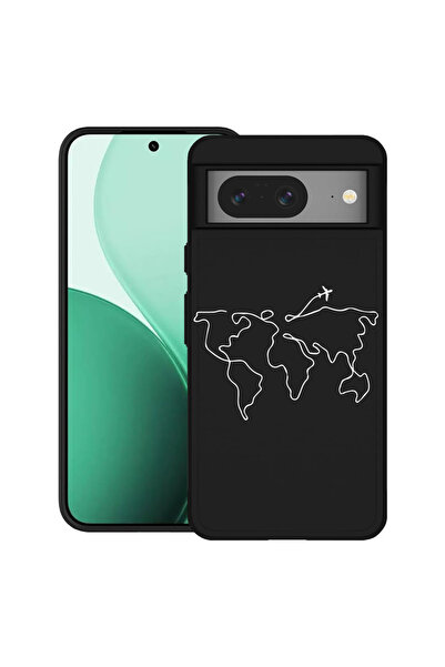 bestcase Carcasă ultrasubțire TPU pentru Google Pixel 8, cu design Travel, 21...