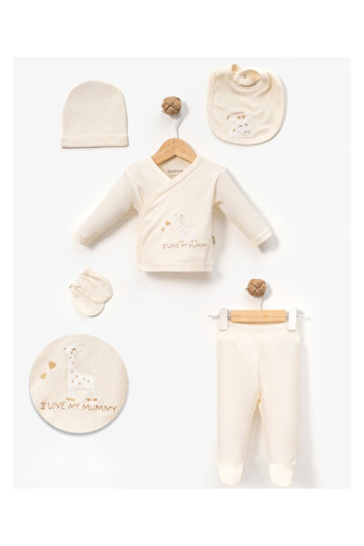 Bebitof Giraffe with Baby 5 Piece Bodysuit Set