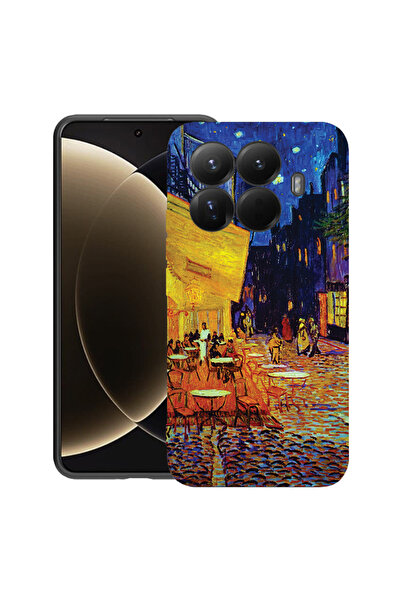 bestcase Husă premium din silicon pentru Xiaomi 15T Pro, cu design Van Gogh Café terasă noaptea, 3100018 PB 1283