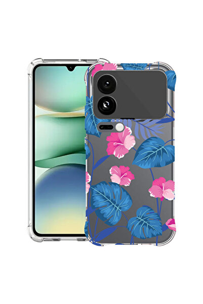 bestcase Husă antișoc pentru Xiaomi 17 Pro, cu design Flori albastre tropical...