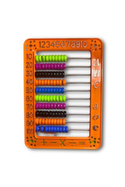 OEM Set de numărat cu 100 de mărgele, portocaliu