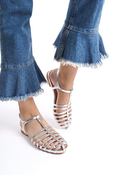 Redoxy Women's Low Heel Soft Leather Gladiator Ballerina Sandals