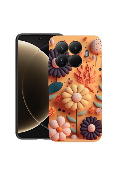 bestcase Husă premium din silicon pentru Xiaomi 15T Pro, cu design Happy Flowers, 3100018 PB 1149