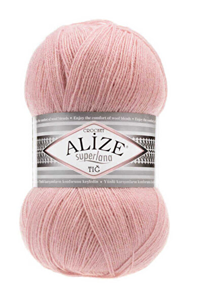 Alize Süperlana Crochet Thin Hand Knitting Yarn 25% Wool 161 Powder