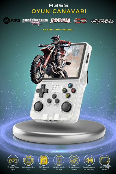 NEFFO R36S Retro Oyun Konsolu 15.000+ Konsol Oyunu Yeni Nesil El Atarisi 64 G...