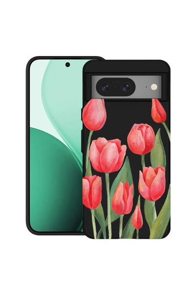 bestcase Carcasă ultra subțire TPU pentru Google Pixel 8, cu design Lalele ro...