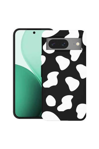 bestcase Carcasă ultra subțire TPU pentru Google Pixel 8, cu design Black Cow...