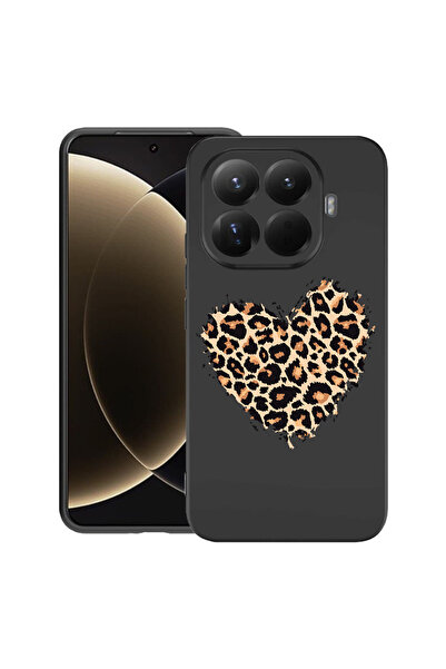 bestcase Husă premium din silicon pentru Xiaomi 15T Pro, cu design Leopard Heart, 3100018 PB 761