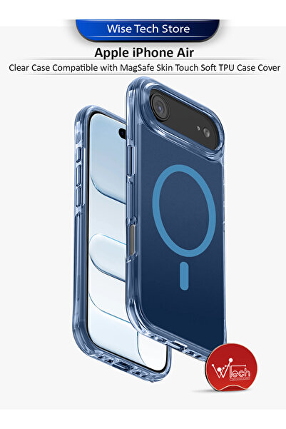 Wtech جراب شفاف لهاتف Apple iPhone Air 5G 2025 متوافق مع MagSafe Skin Touch ج...