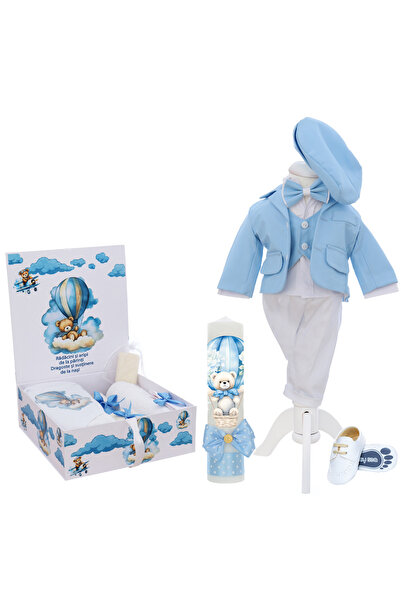 Recostore Set trusou botez baieti, Ursulet cu balon, REC3236