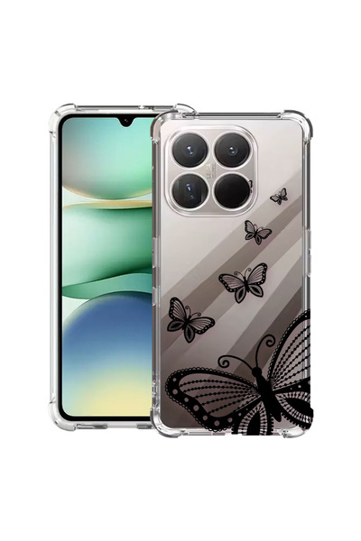 bestcase Carcasă antișoc Husa compatibilă cu Motorola Moto G86 Power, fluture,